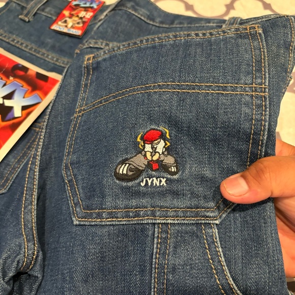 Vintage Jynx Jeans Kids 11-12 Made In USA Y2K Baggy Wide JNCO Skater Rare New - Picture 5 of 11
